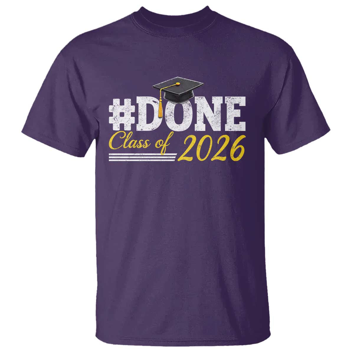 Done Class of 2026 Graduation T Shirt Mortarboard Graphic