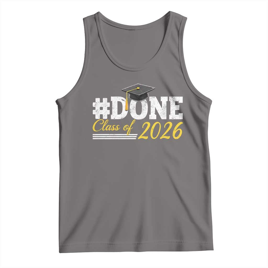 Done Class of 2026 Graduation Tank Top Mortarboard Graphic