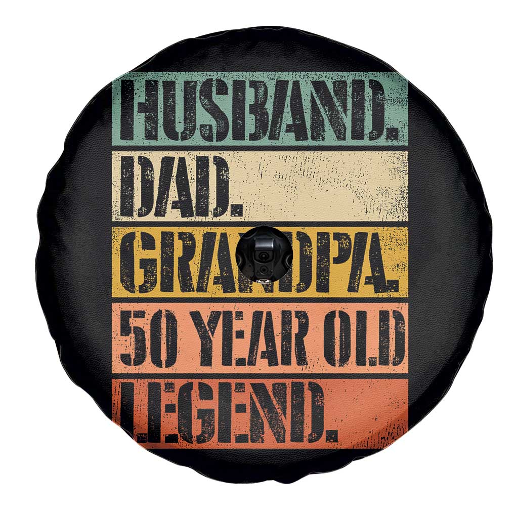 Husband Dad Grandpa 50 Year Old Legend Spare Tire Cover Funny 50th Birthday Fathers Day