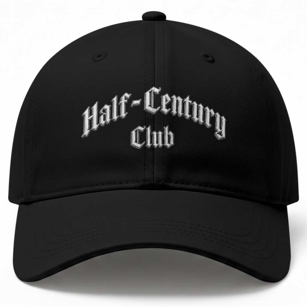 50th Birthday Baseball Cap Half Century Club Gothic 50 Years Old Bday