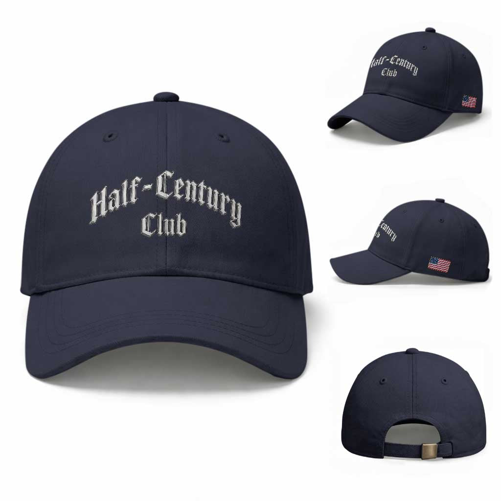 50th Birthday Baseball Cap Half Century Club Gothic 50 Years Old Bday