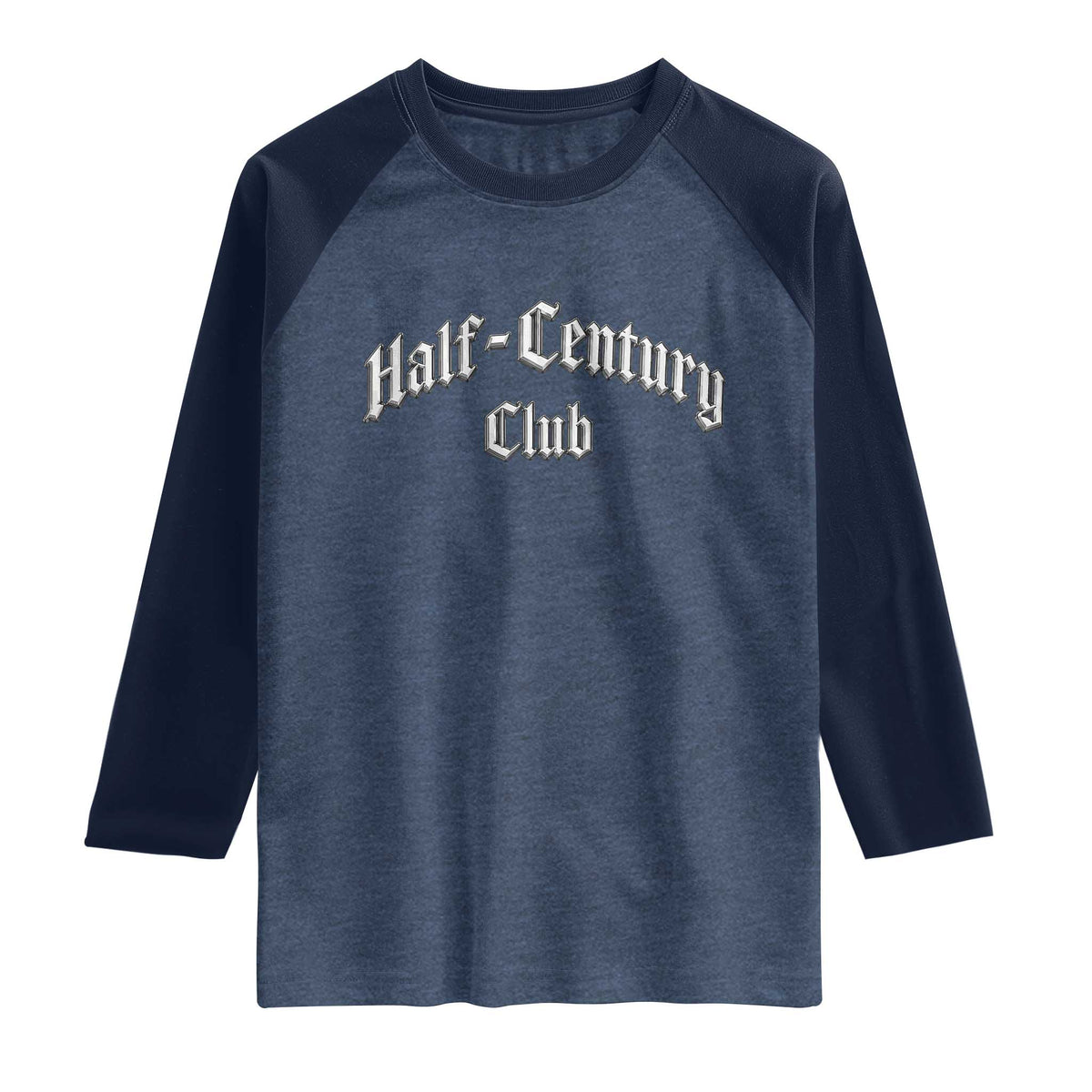50th Birthday Raglan Shirt Half Century Club Gothic 50 Years Old Bday