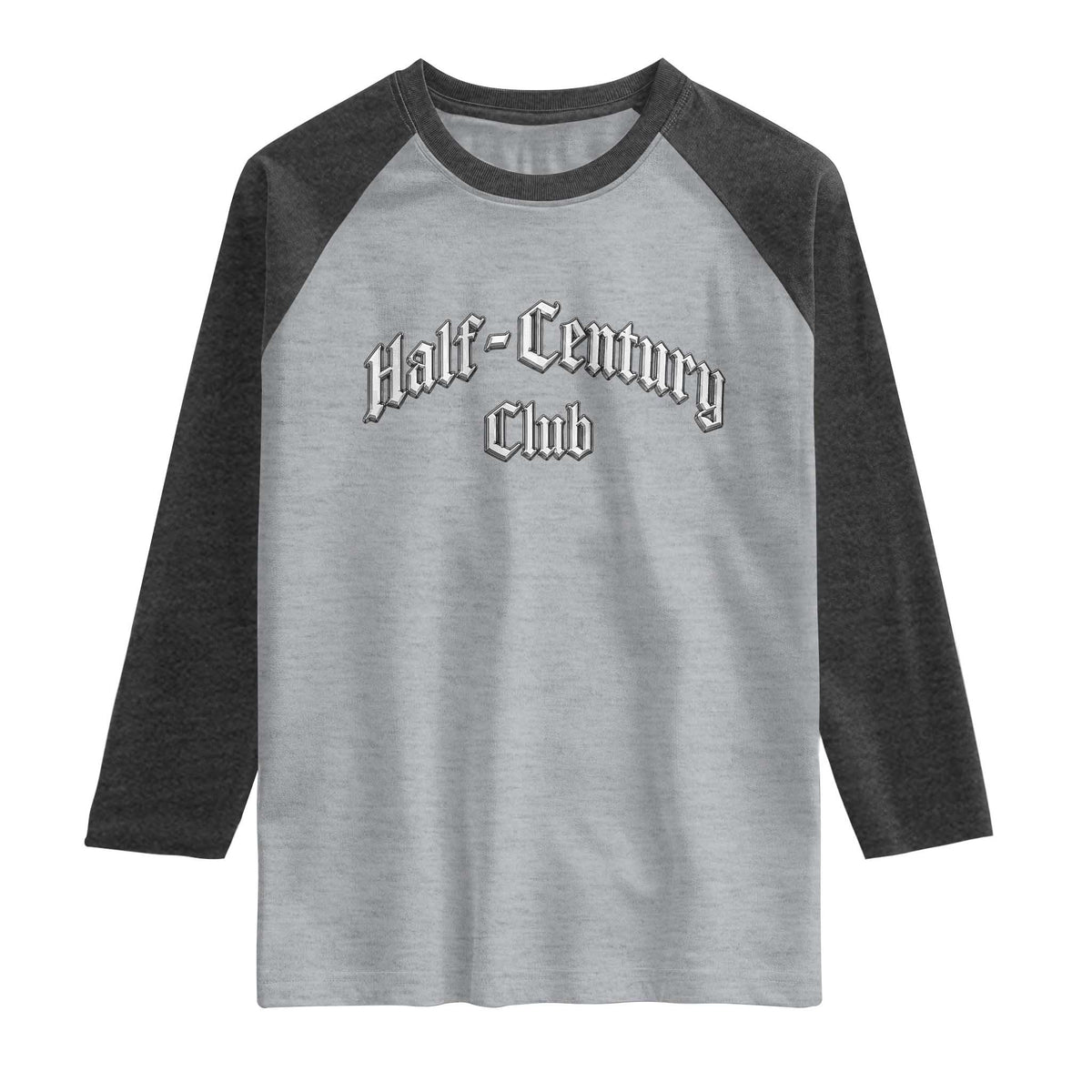 50th Birthday Raglan Shirt Half Century Club Gothic 50 Years Old Bday