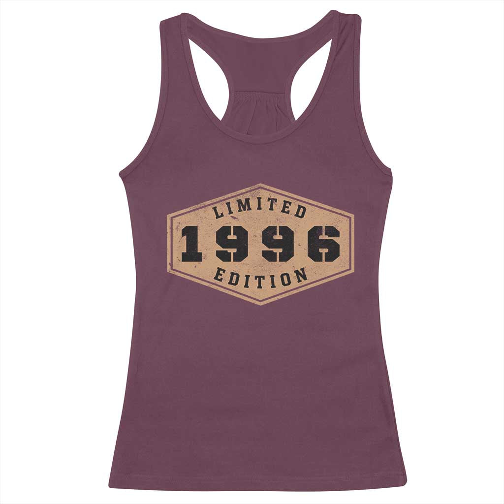 30th Birthday Racerback Tank Top 1996 Limited Edition Gifts For Turning 30