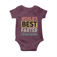 Worlds Best Farter I Mean Father Baby Onesie Funny Farted Dad Father's Day