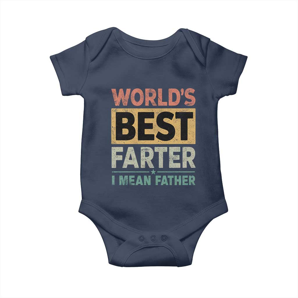 Worlds Best Farter I Mean Father Baby Onesie Funny Farted Dad Father's Day
