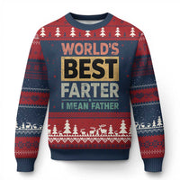 Worlds Best Farter I Mean Father Ugly Christmas Sweater Funny Farted Dad Father's Day