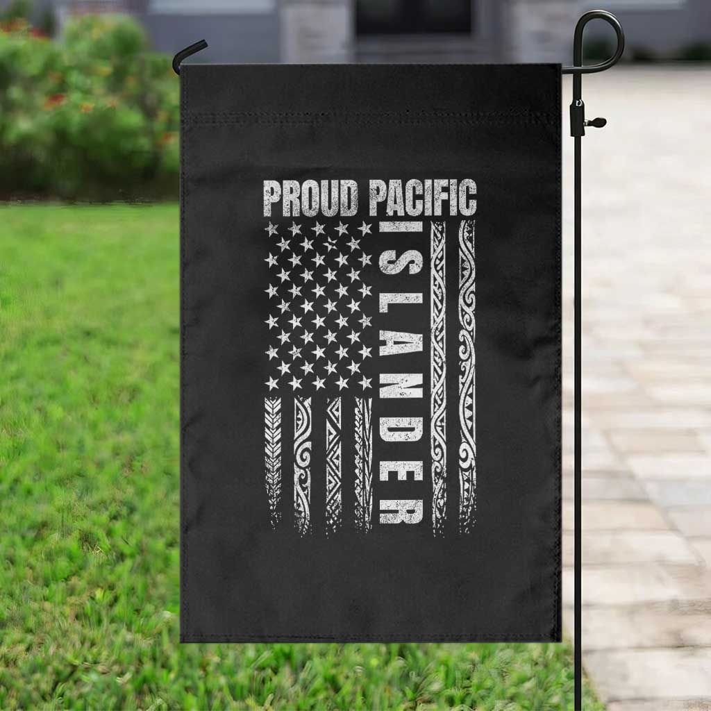 Proud Pacific Islander Garden Flag AAPI Heritage Month Polynesian Tribal American Flag