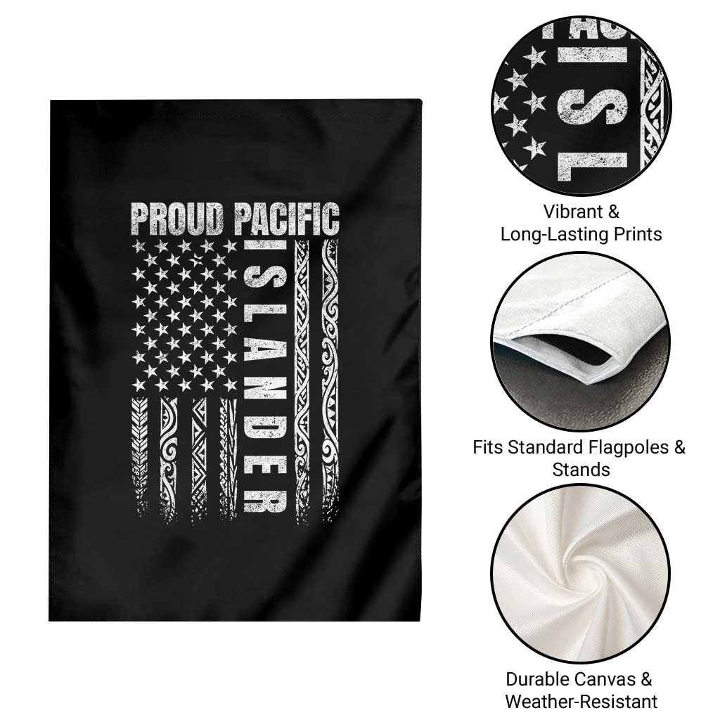 Proud Pacific Islander Garden Flag AAPI Heritage Month Polynesian Tribal American Flag