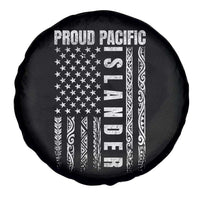 Proud Pacific Islander Spare Tire Cover AAPI Heritage Month Polynesian Tribal American Flag