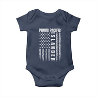 Proud Pacific Islander Baby Onesie AAPI Heritage Month Polynesian Tribal American Flag