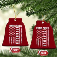Proud Pacific Islander Ceramic Ornament AAPI Heritage Month Polynesian Tribal American Flag