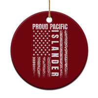 Proud Pacific Islander Ceramic Ornament AAPI Heritage Month Polynesian Tribal American Flag