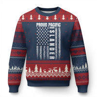 Proud Pacific Islander Ugly Christmas Sweater AAPI Heritage Month Polynesian Tribal American Flag