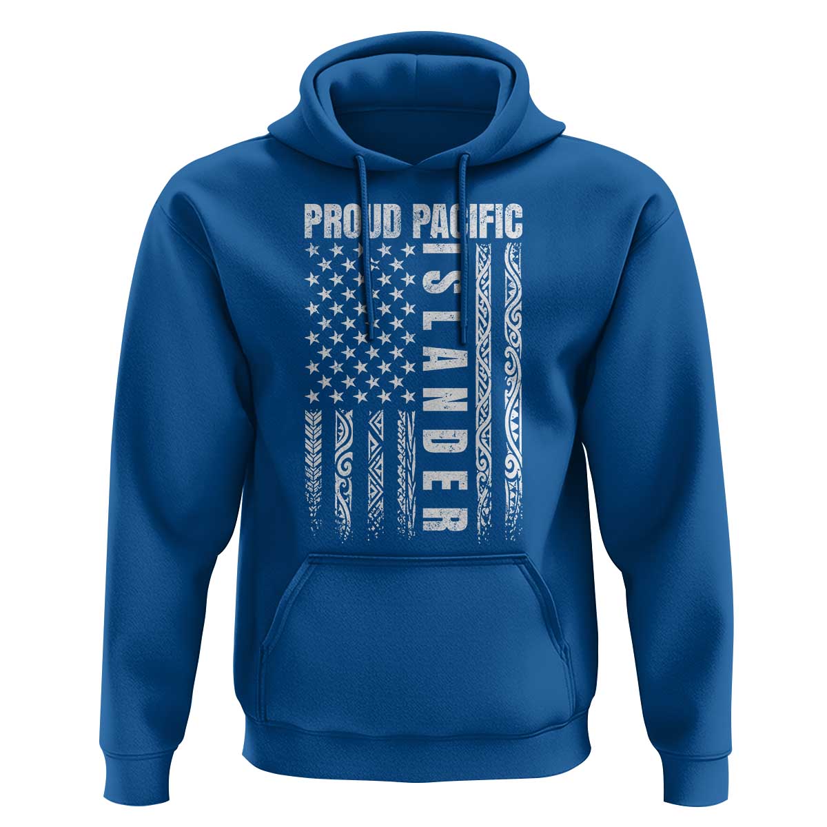 Proud Pacific Islander Hoodie AAPI Heritage Month Polynesian Tribal American Flag