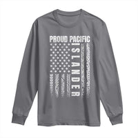 Proud Pacific Islander Long Sleeve Shirt AAPI Heritage Month Polynesian Tribal American Flag