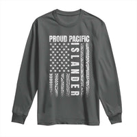 Proud Pacific Islander Long Sleeve Shirt AAPI Heritage Month Polynesian Tribal American Flag