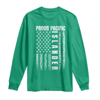 Proud Pacific Islander Long Sleeve Shirt AAPI Heritage Month Polynesian Tribal American Flag