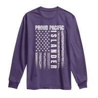 Proud Pacific Islander Long Sleeve Shirt AAPI Heritage Month Polynesian Tribal American Flag