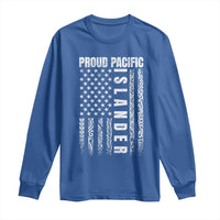 Proud Pacific Islander Long Sleeve Shirt AAPI Heritage Month Polynesian Tribal American Flag