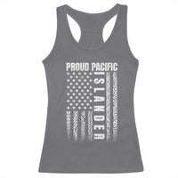 Proud Pacific Islander Racerback Tank Top AAPI Heritage Month Polynesian Tribal American Flag
