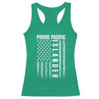 Proud Pacific Islander Racerback Tank Top AAPI Heritage Month Polynesian Tribal American Flag