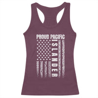 Proud Pacific Islander Racerback Tank Top AAPI Heritage Month Polynesian Tribal American Flag