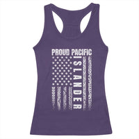 Proud Pacific Islander Racerback Tank Top AAPI Heritage Month Polynesian Tribal American Flag