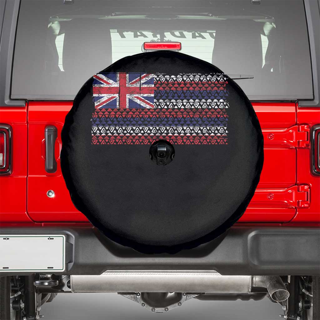 Hawaiian Tribal Flag State of Hawaii Spare Tire Cover