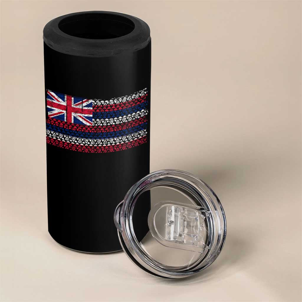 Hawaiian Tribal Flag State of Hawaii 4 in 1 Can Cooler Tumbler