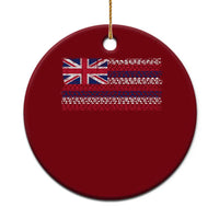Hawaiian Tribal Flag State of Hawaii Ceramic Ornament