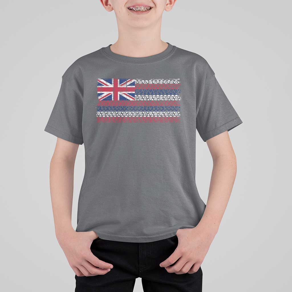 Hawaiian Tribal Flag State of Hawaii T Shirt For Kid