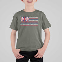 Hawaiian Tribal Flag State of Hawaii T Shirt For Kid