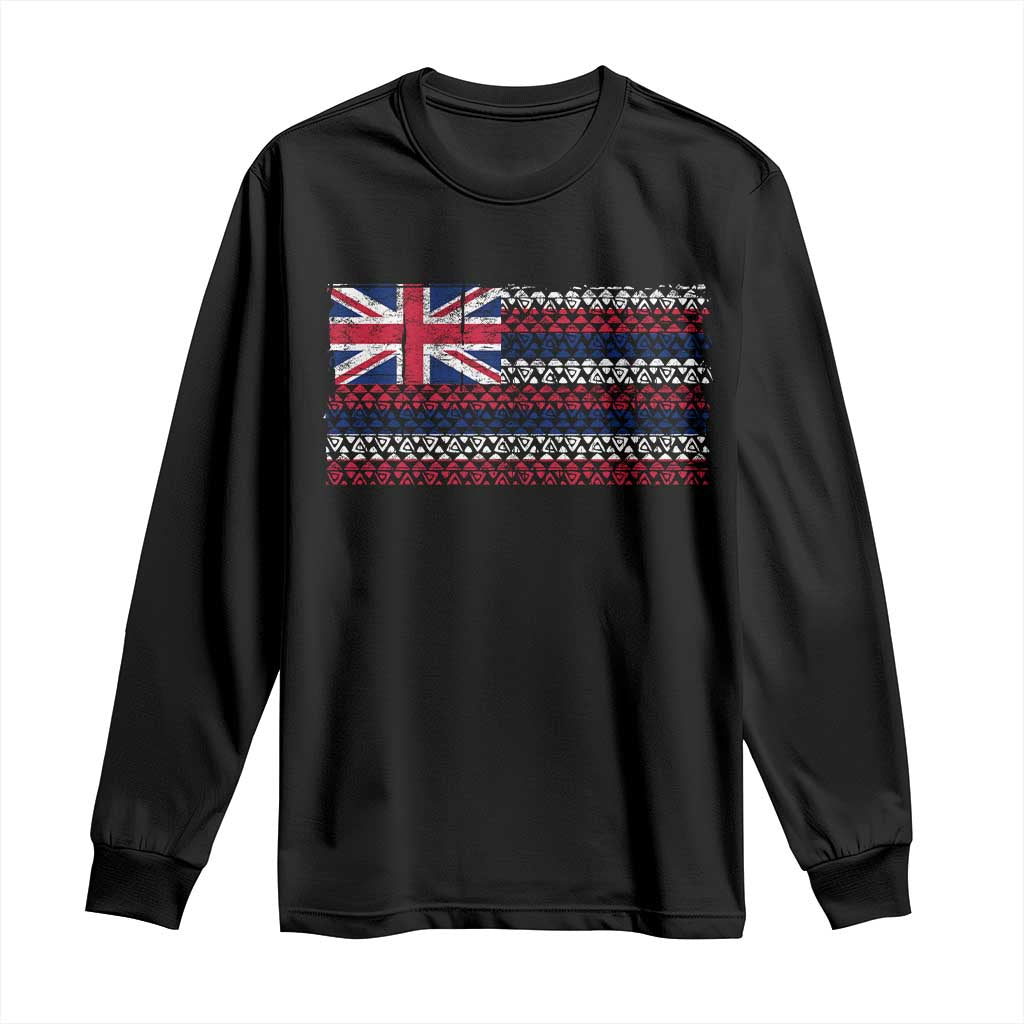 Hawaiian Tribal Flag State of Hawaii Long Sleeve Shirt