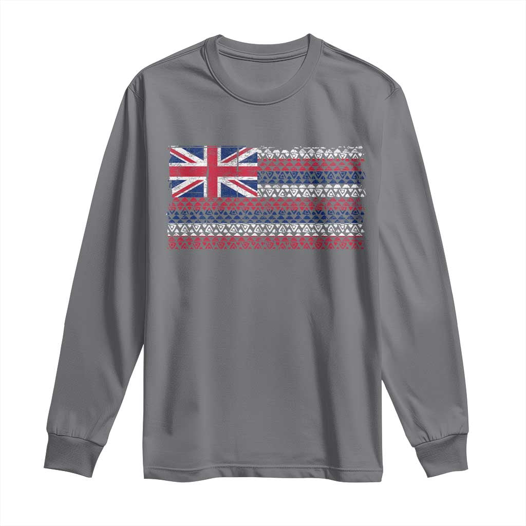 Hawaiian Tribal Flag State of Hawaii Long Sleeve Shirt