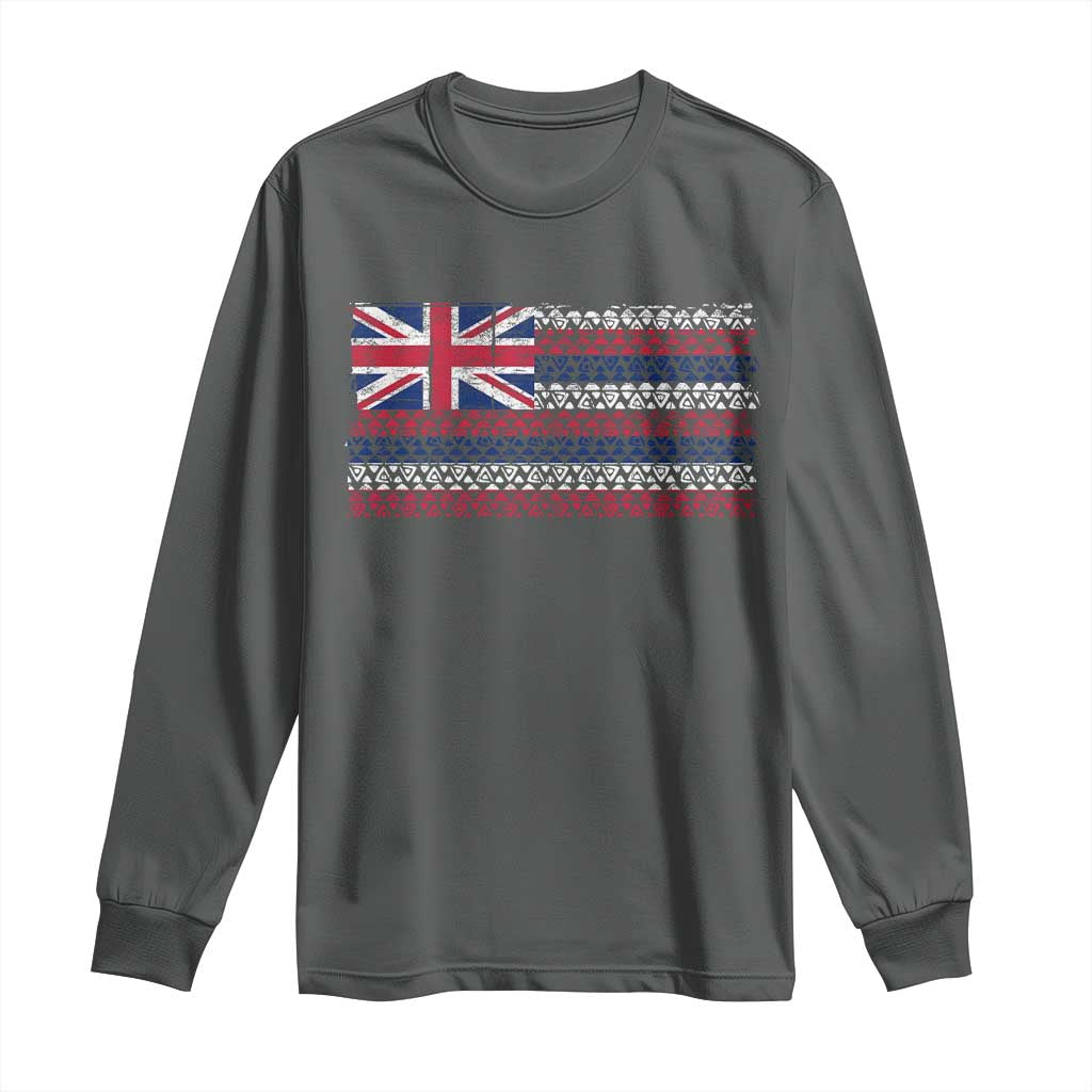 Hawaiian Tribal Flag State of Hawaii Long Sleeve Shirt