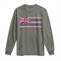 Hawaiian Tribal Flag State of Hawaii Long Sleeve Shirt
