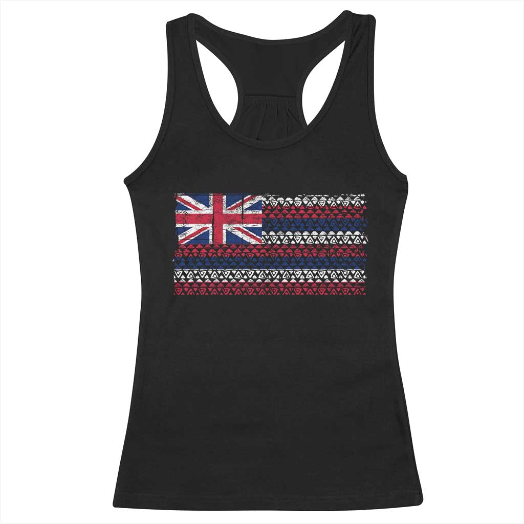 Hawaiian Tribal Flag State of Hawaii Racerback Tank Top