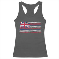 Hawaiian Tribal Flag State of Hawaii Racerback Tank Top