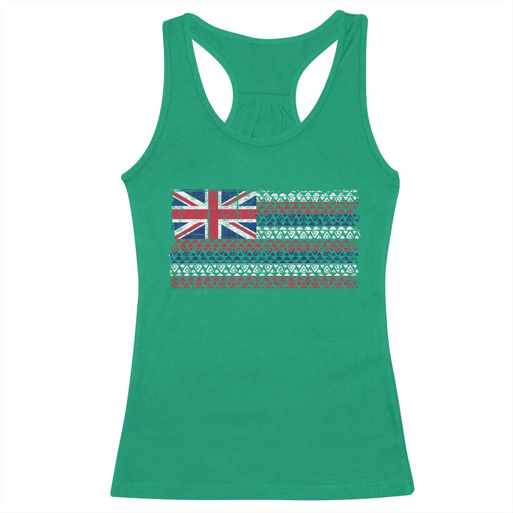 Hawaiian Tribal Flag State of Hawaii Racerback Tank Top