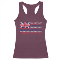 Hawaiian Tribal Flag State of Hawaii Racerback Tank Top