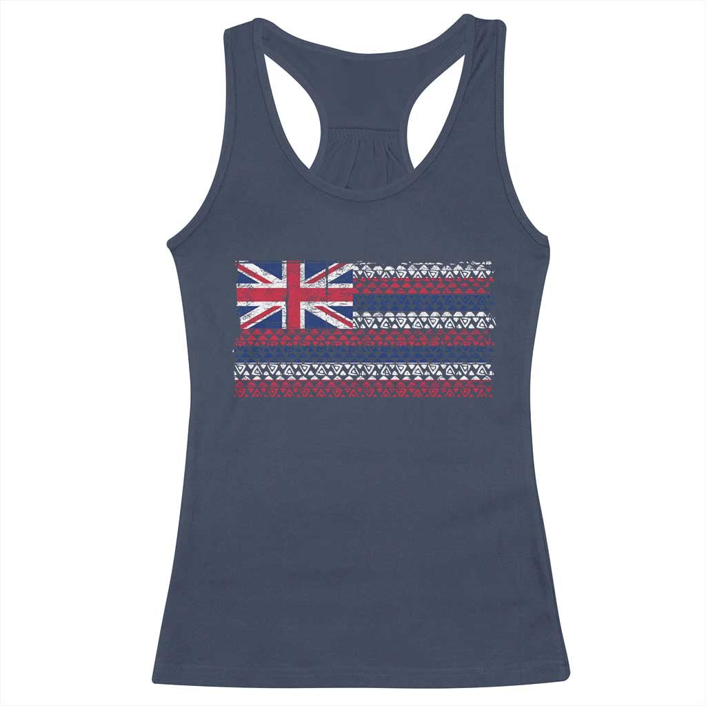 Hawaiian Tribal Flag State of Hawaii Racerback Tank Top