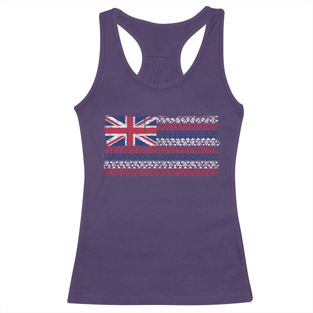 Hawaiian Tribal Flag State of Hawaii Racerback Tank Top