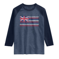Hawaiian Tribal Flag State of Hawaii Raglan Shirt