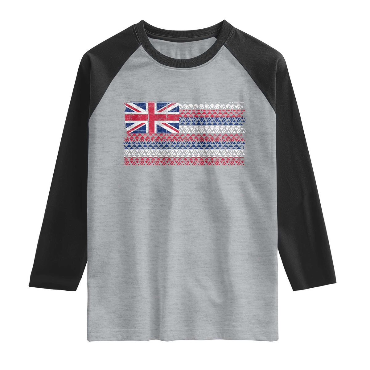 Hawaiian Tribal Flag State of Hawaii Raglan Shirt