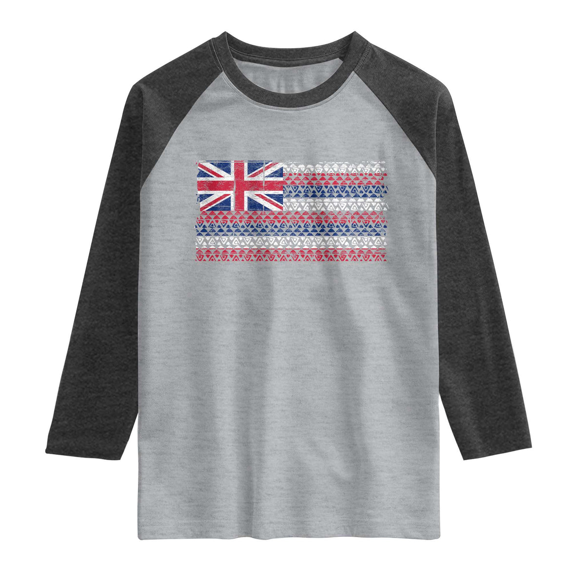 Hawaiian Tribal Flag State of Hawaii Raglan Shirt