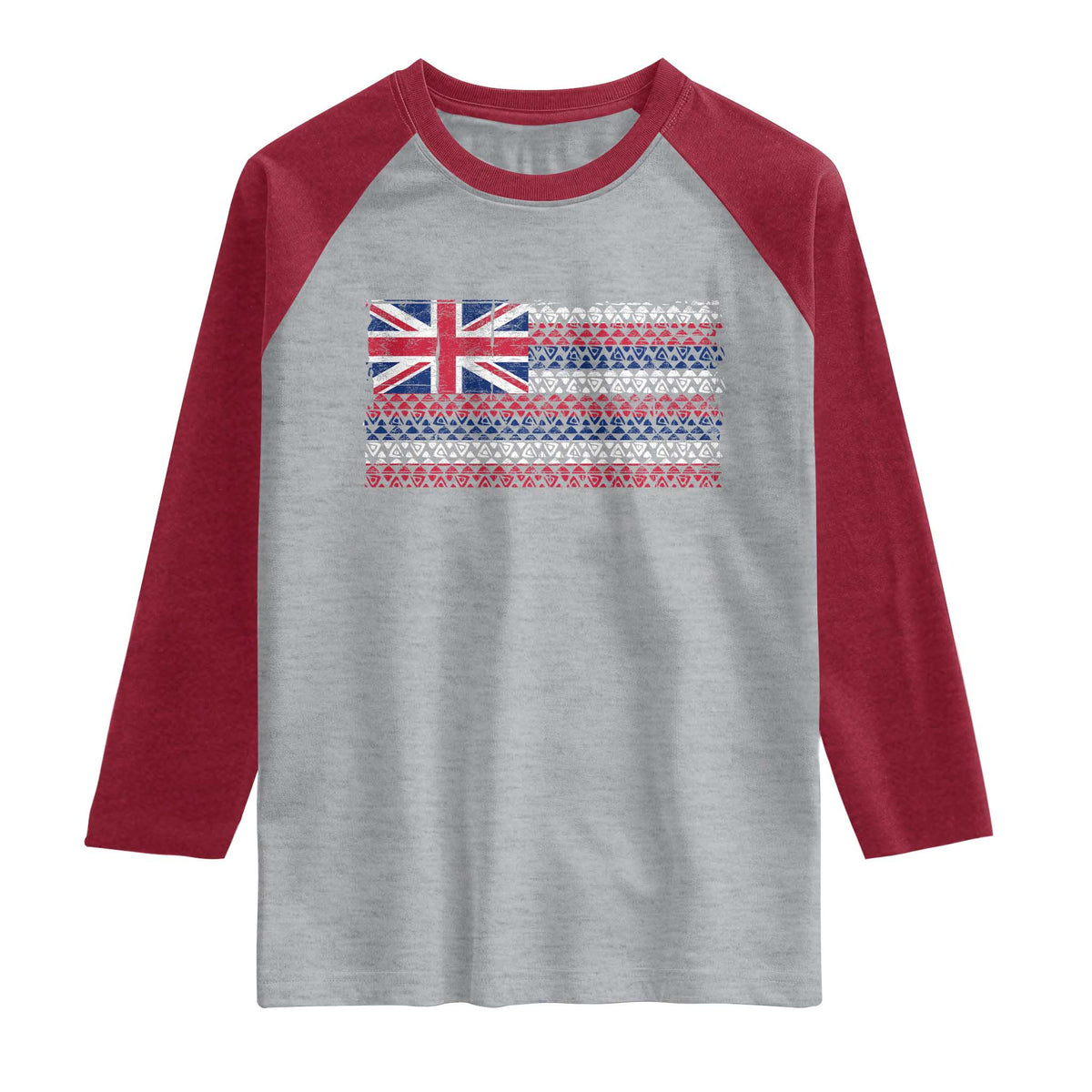 Hawaiian Tribal Flag State of Hawaii Raglan Shirt