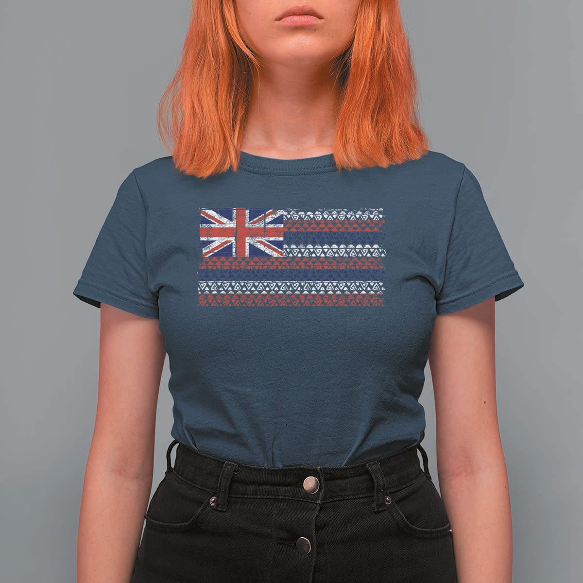 Hawaiian Tribal Flag State of Hawaii T Shirt For Women