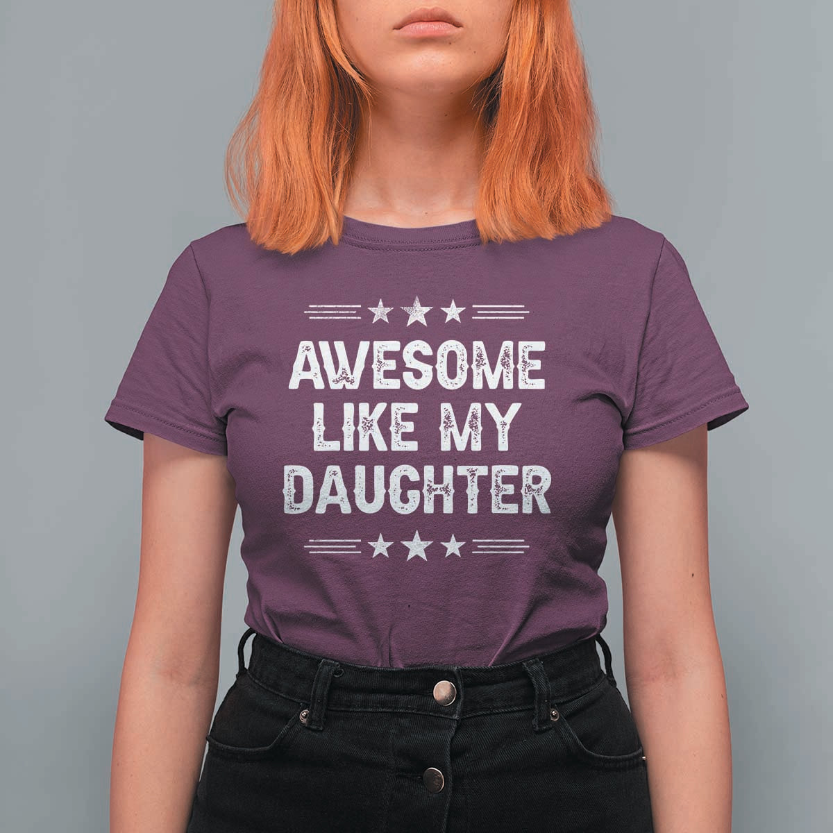 Awesome Like My Daughter T Shirt For Women Funny Girl Dad Father's Day Gifts