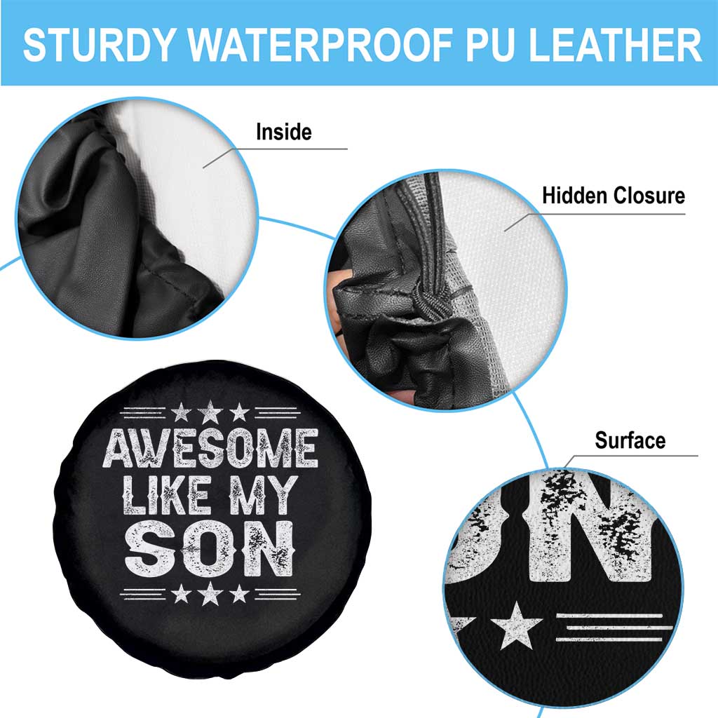 Awesome Like My Son Spare Tire Cover Funny Boy Dad Father's Day Gifts